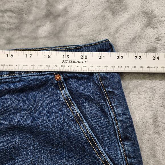 Old Navy Skirt Womens 22 Blue High Rise Pencil Button Front Midi Stretch Casual - Picture 5 of 7